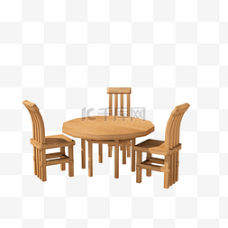 圆形餐桌椅子