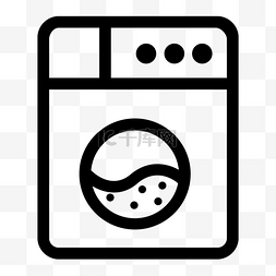 洗衣机沙漏图标图片_线性机器洗衣机图标