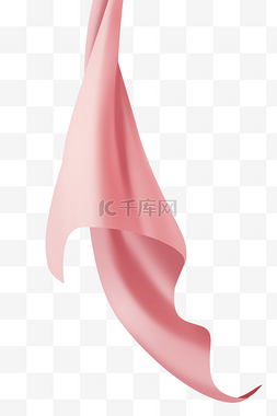 粉色绸缎布条