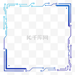 科技感边框发光图片_蓝色科技感边框