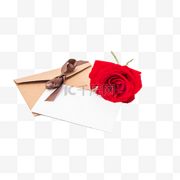母亲节卡片图片_红色玫瑰花和贺卡