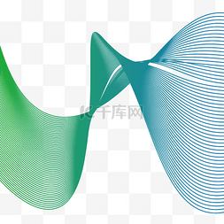 波浪线条曲线抽象