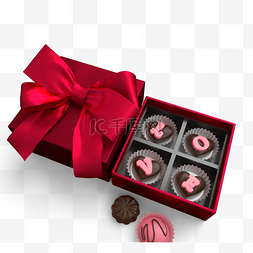 红色情人节巧克力礼品盒