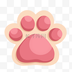 粉色猫爪爪印