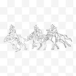 蒙古骑马勇士