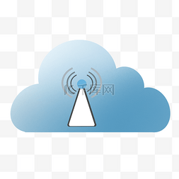 服务icon图片_PPT云端信号图标png免抠图