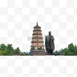 西安大雁塔广场玄奘法师铜像