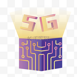 金色5G盒子插画