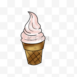 冰淇淋原味甜筒夏季简单