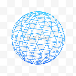 球体线条图片_不规则科技线条几何球体