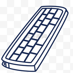 电脑鼠标图片_蓝色电脑键盘免抠图