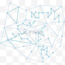 蓝色科技素材图片_时尚科技点线元素