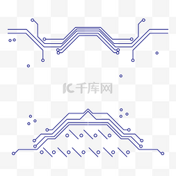 矢量创意科技蓝线