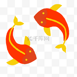 装饰鱼鱼鱼图片_红色中国风节日鱼装饰