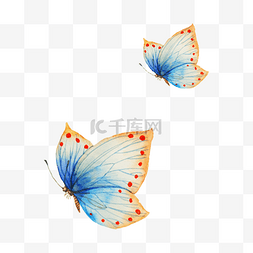 彩色蝴蝶插画图片_彩色飞舞的小蝴蝶元素