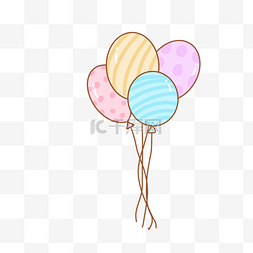 可爱的飘起的气球