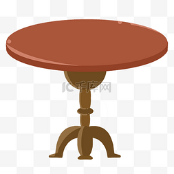 实木圆形桌子插图