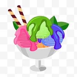 冰淇淋雪糕矢量图片_矢量免扣卡通冰激凌