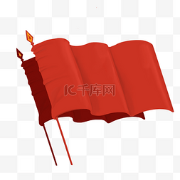 海盗旗子图片_红色的旗子