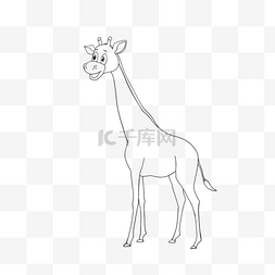 giraffe clipart black and white 长颈鹿可