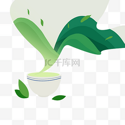 茶叶图片_谷雨主题茶水