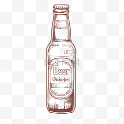 卡通瓶装图片_创意卡通手绘插画啤酒形象设计瓶