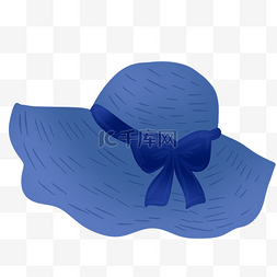 蓝色遮阳帽