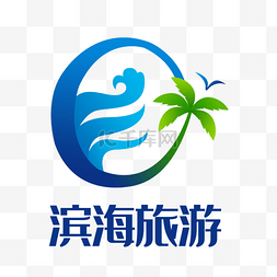 蓝色椰子树LOGO