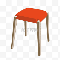 橘色椅子凳子