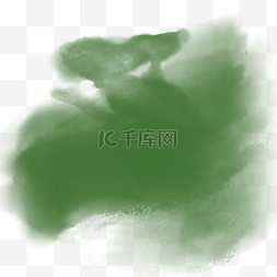绿色效果素材图片_水彩效果中国风绿色水墨