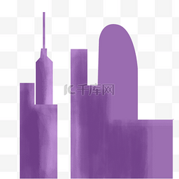 城镇都市图片_紫色的楼房大厦