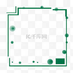 绿色简约渐变气泡边框纹理