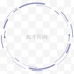 圆弧形箭头图片_深蓝色简约圆弧科技边框