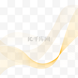 装饰线条图片_矢量手绘黄色装饰线条