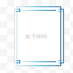 蓝色渐变简约边框