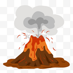 自然灾害火山喷发素材
