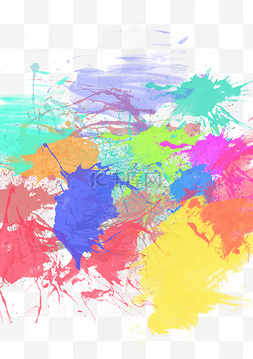 泼墨涂鸦图片_矢量水彩颜料