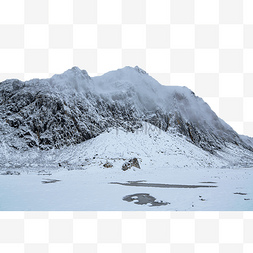 冬天大雪大寒雪后山谷