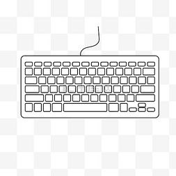 键盘图片_有线电脑键盘