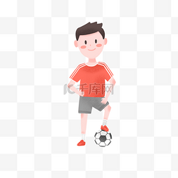 儿童运动童趣图片_可爱儿童节男孩玩足球