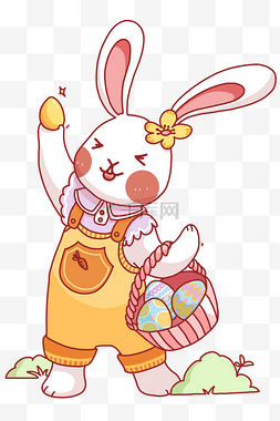 复活节兔子图片_复活节兔子卡通装饰