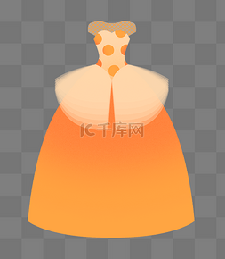 橙色婚纱礼服