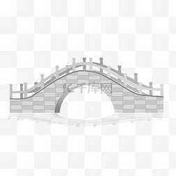 灰色石桥建筑