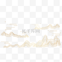 潮底纹图片_古风金线山水底纹