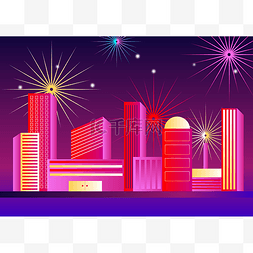 新年万家灯火图片_春节新年城市夜景