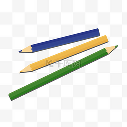 彩色铅笔图片_长短不一彩色铅笔矢量插画元素