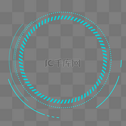 蓝色科技感线条圆圈