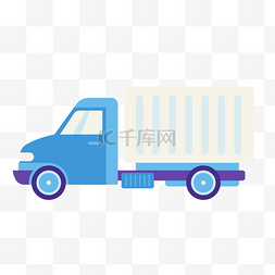 厢式小货车图片_矢量扁平货车物流运输