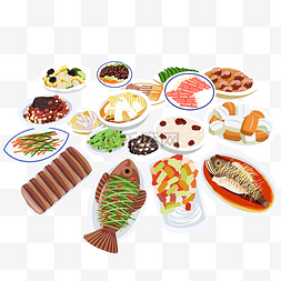 做年夜饭插画图片_春节年夜饭年味除夕