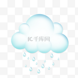 云图片_蓝色剪纸风云雨